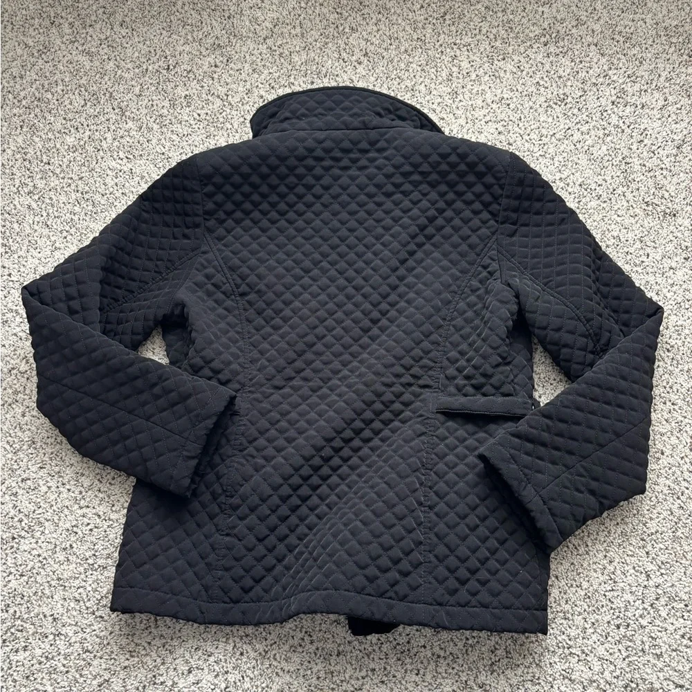 St. John’s Bay Women’s Lined Quilted Coat, Black, Size Large - Picture 2 of 9